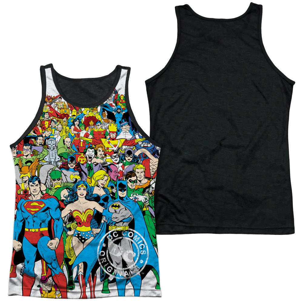 Adult 100% Poly Tank Top Black Back