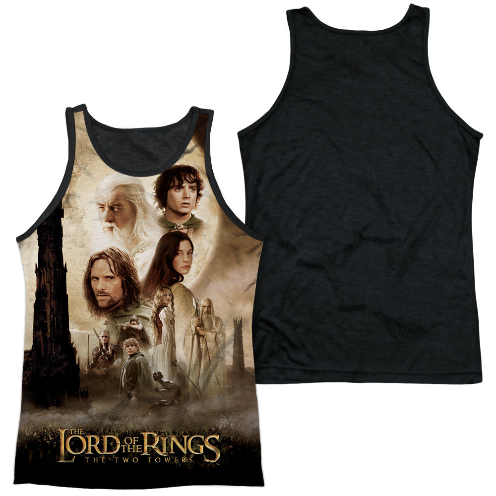 Adult 100% Poly Tank Top Black Back
