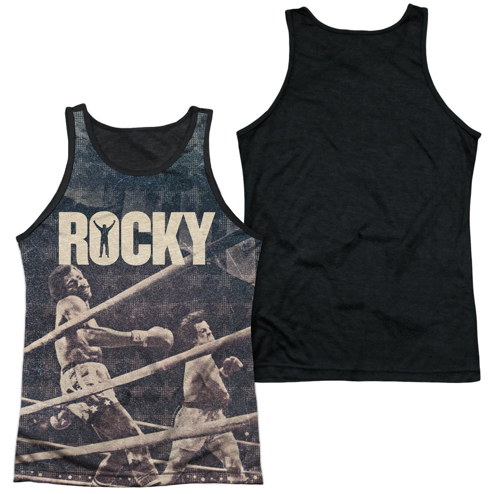 Adult 100% Poly Tank Top Black Back