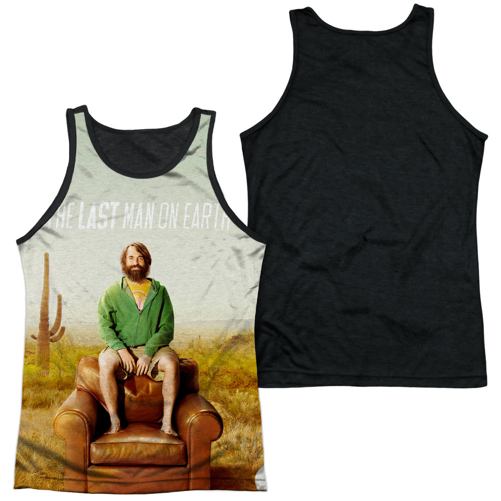 Adult 100% Poly Tank Top Black Back
