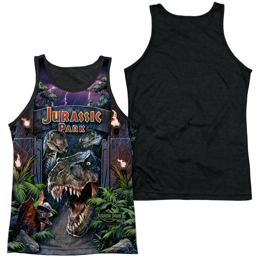 Adult 100% Poly Tank Top Black Back