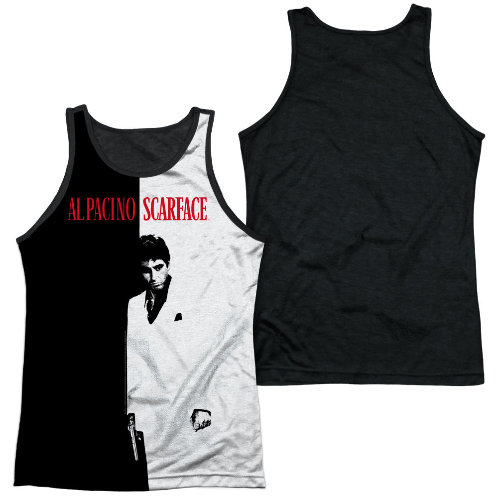 Adult 100% Poly Tank Top Black Back
