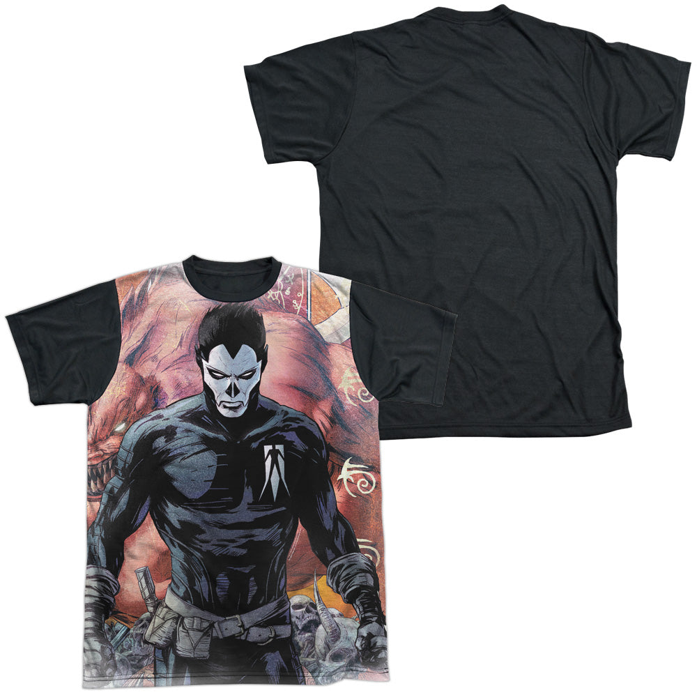 Adult Regular Fit Short Sleeve 100% Poly Black Back
