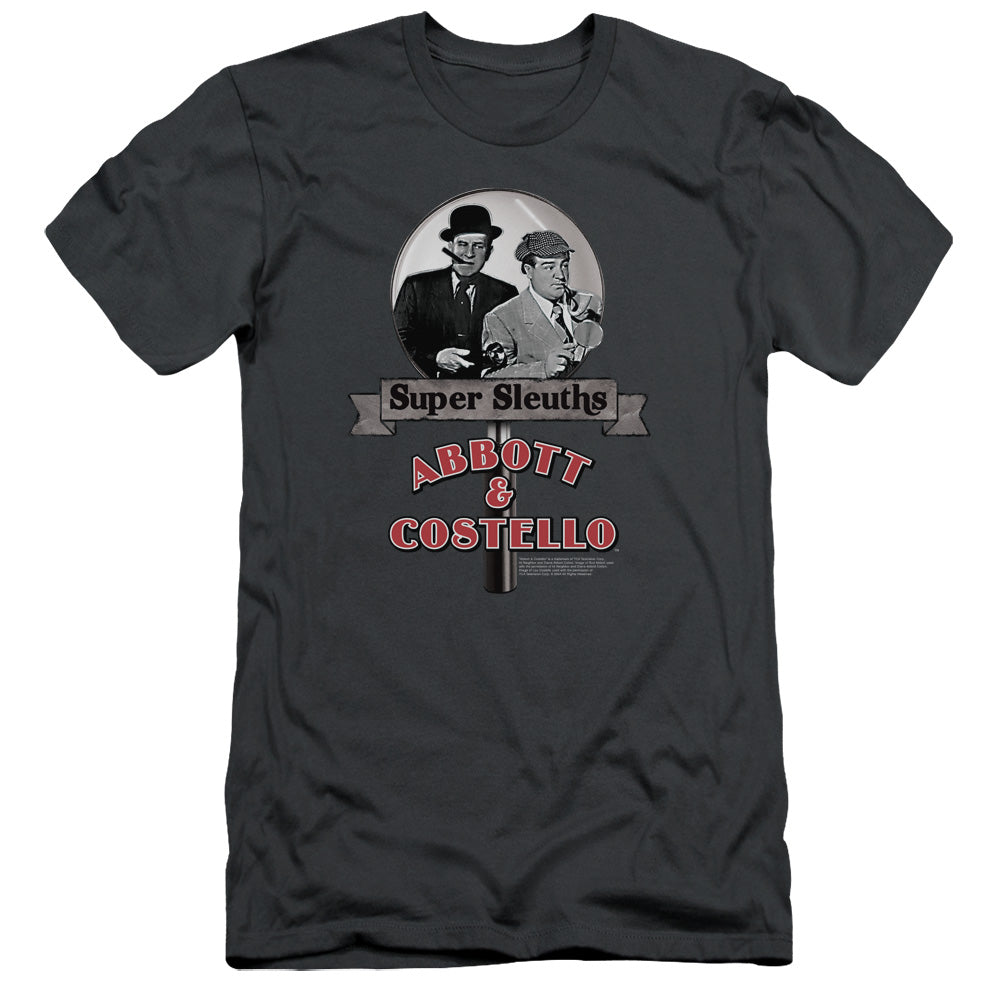 Abbott & Costello/super Sleuths - S/s Adult 30/1 - Charcoal