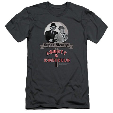 Abbott & Costello/super Sleuths - S/s Adult 30/1 - Charcoal