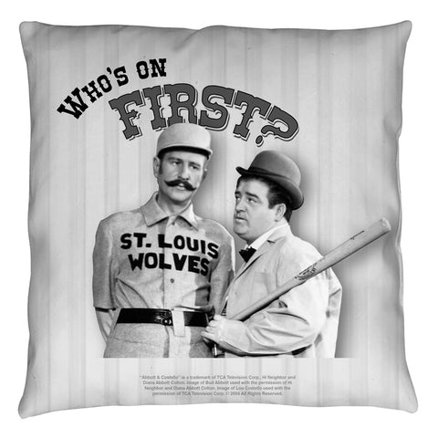 Abbott & Costello/first - Throw Pillow
