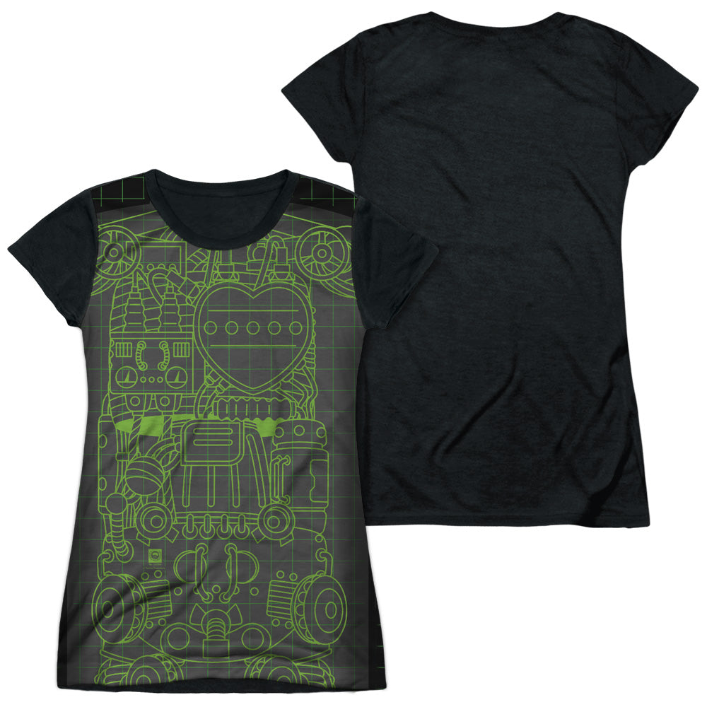 Junior Cap Sleeve 100% Poly Black Back