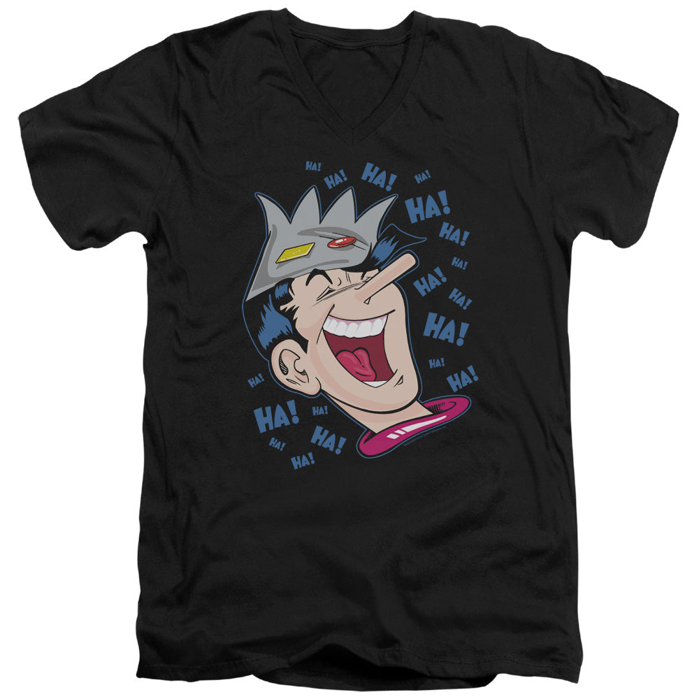 Archie Comics/laughing Jughead - S/s Adult V-neck - Black