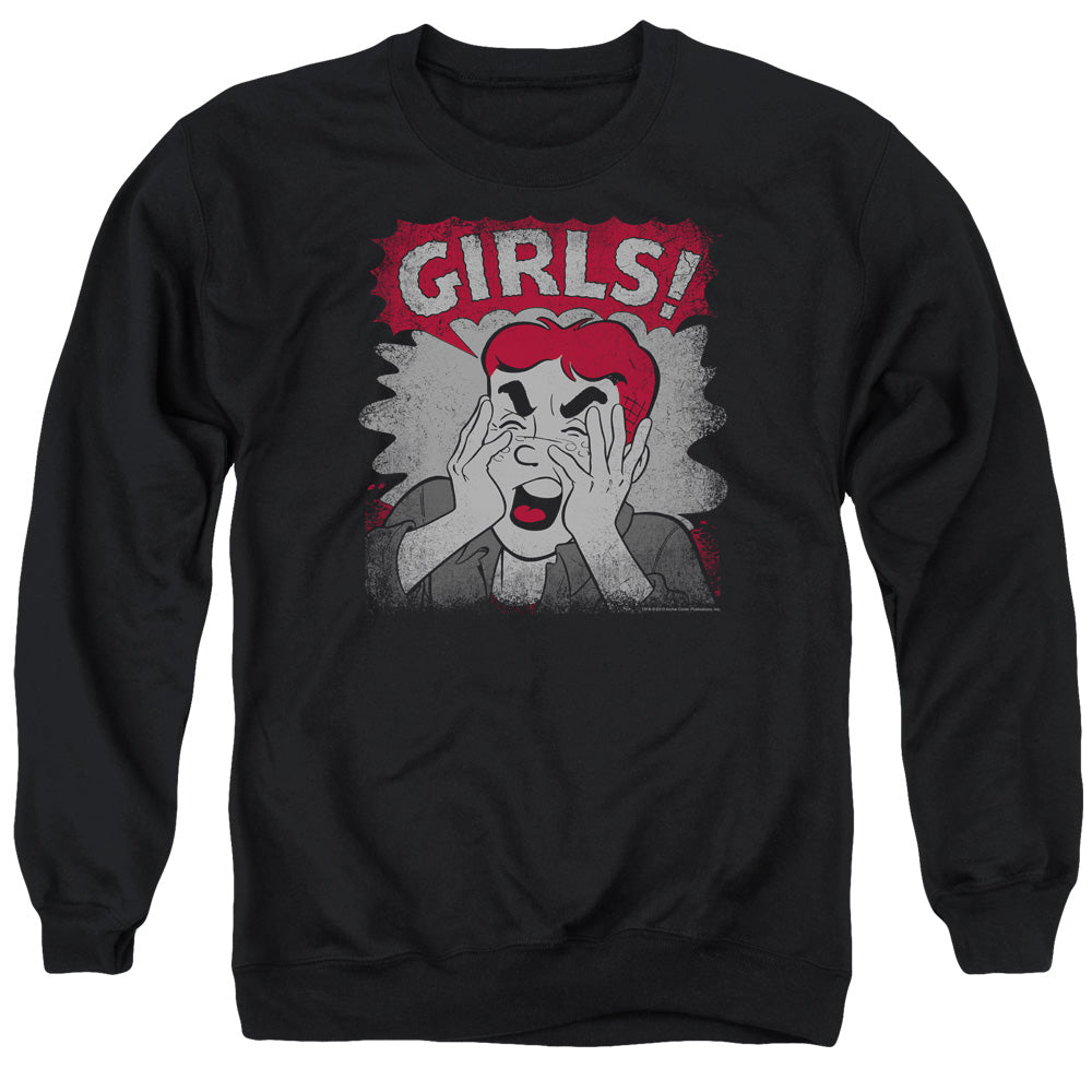 Archie Comics/girls! - Adult Crewneck Sweatshirt - Black