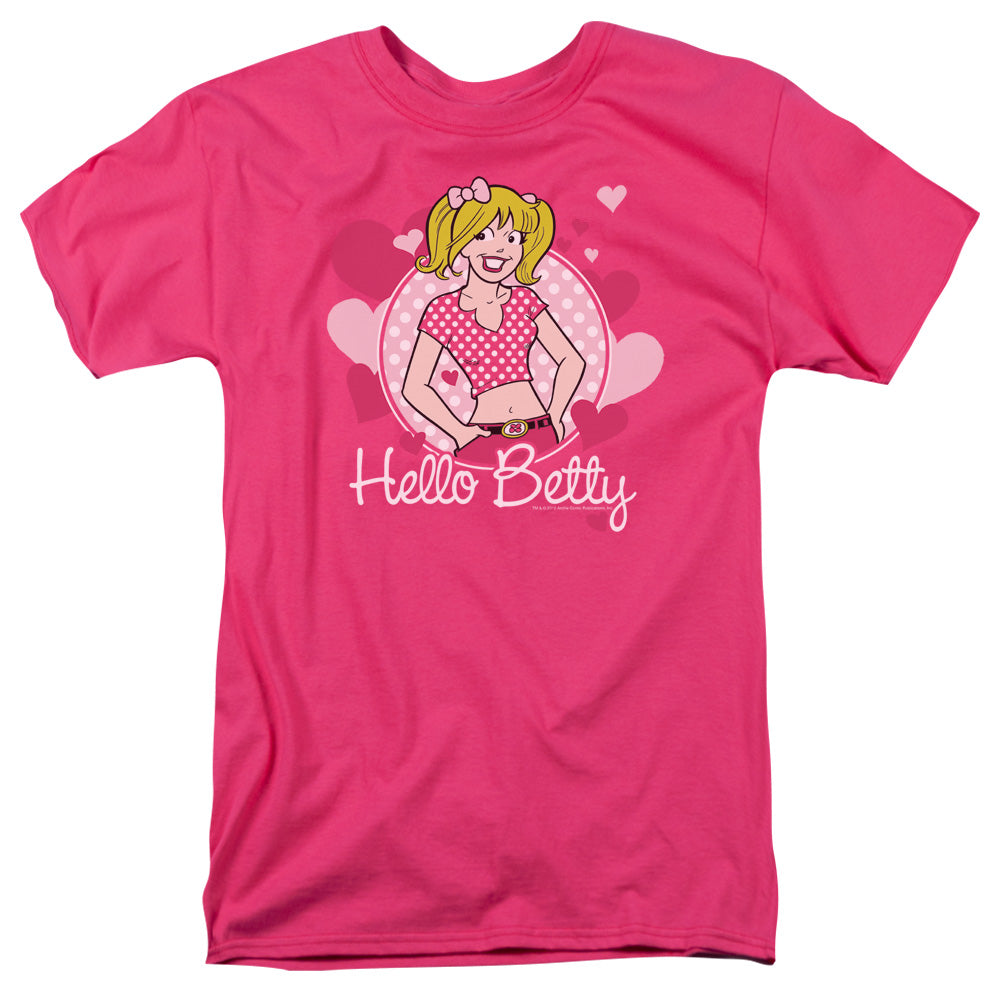 Archie Comics/hello Betty - S/s Adult 18/1 - Hot Pink