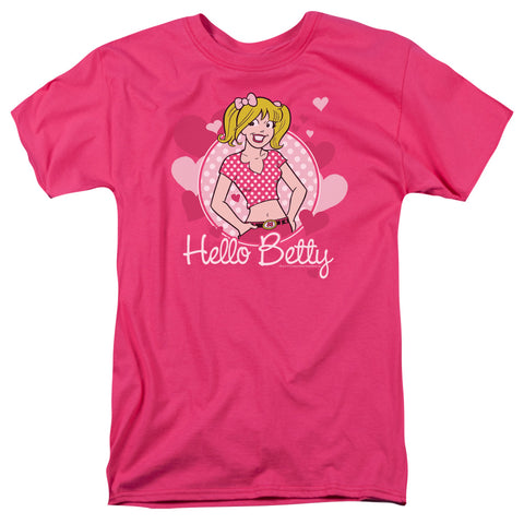 Archie Comics/hello Betty - S/s Adult 18/1 - Hot Pink