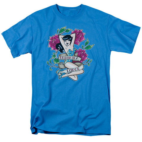 Archie Comics/veronica Tattoo - S/s Adult 18/1 - Turquoise