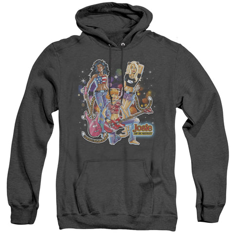 Archie Comics/pussycats Rock - Adult Heather Hoodie - Black