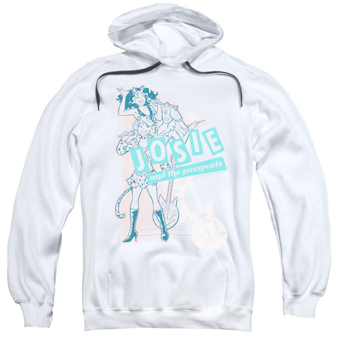 Archie Comics/glam Rockers-adult Pull-over Hoodie-white