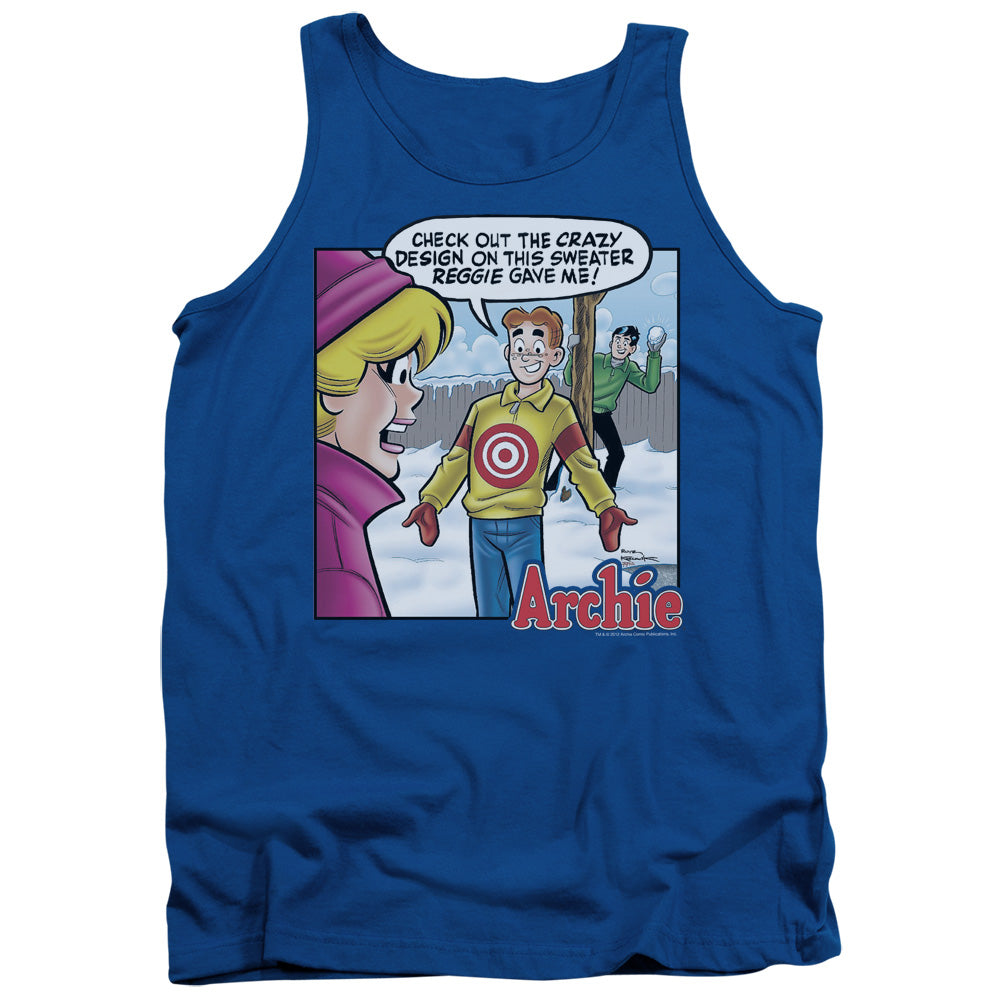 Archie Comics/crazy Sweater - Adult Tank - Royal Blue