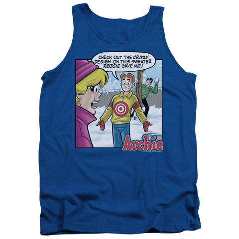 Archie Comics/crazy Sweater - Adult Tank - Royal Blue