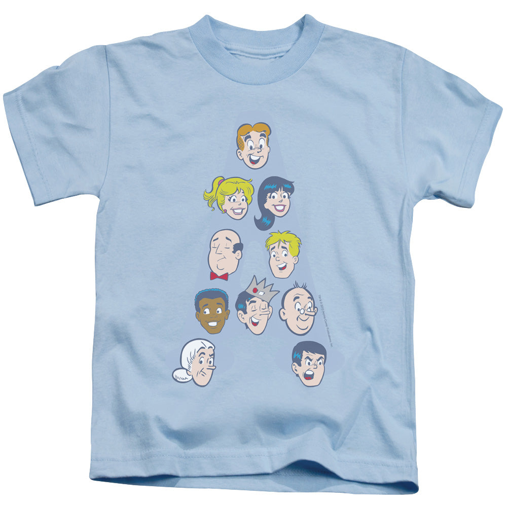Archie Comics/character Heads - S/s Juvenile 18/1 - Light Blue