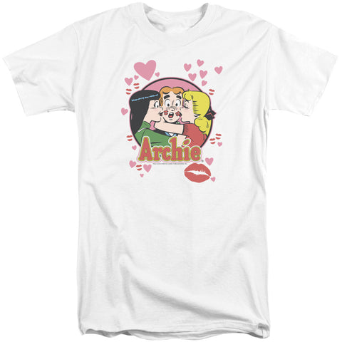 Archie Comics/kisses For Archie-s/s Adult Tall-white