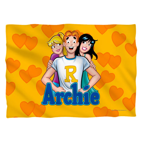 Archie/love Triangle-pillow Case-white