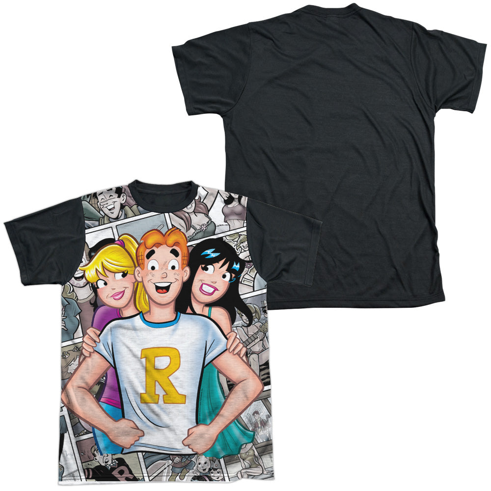 Archie Comics/archie And Gals-s/s Adult White Front Black Back  -white