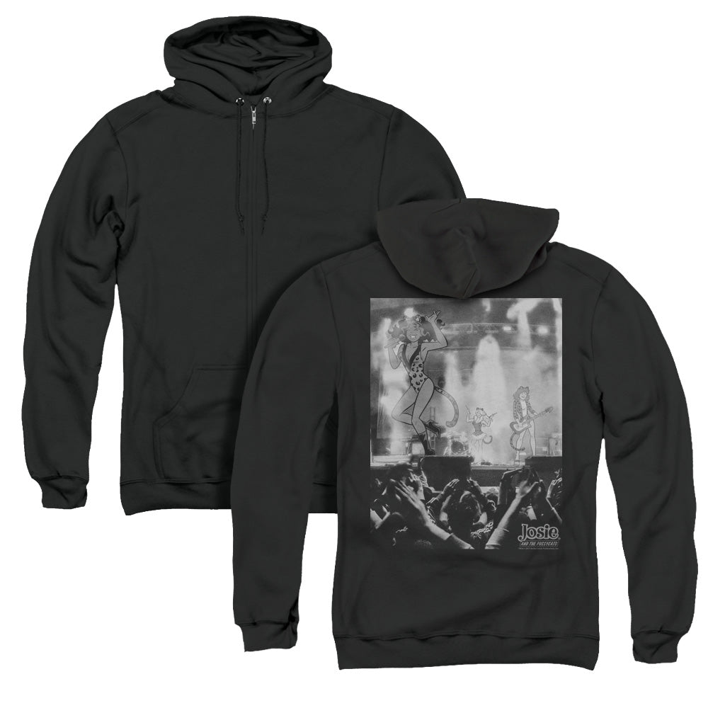 Archie Comics/the Cats Live (back Print) - Adult Zipper Hoodie-black