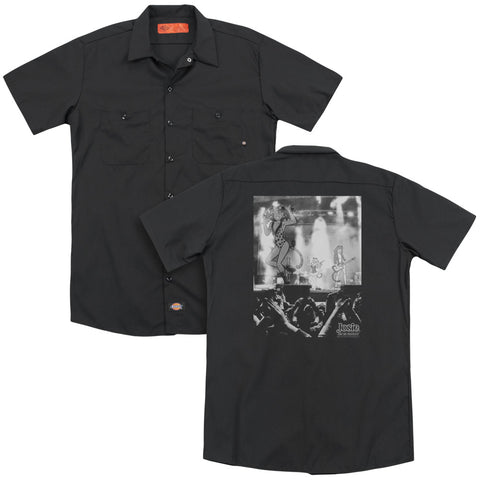 Archie Comics/the Cats Live (back Print) - Adult Work Shirt - Black