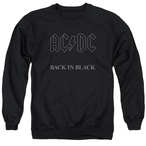 Acdc/back In Black-adult Crewneck Sweatshirt-black