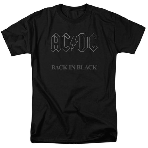 Acdc/back In Black-s/s Adult 18/1-black