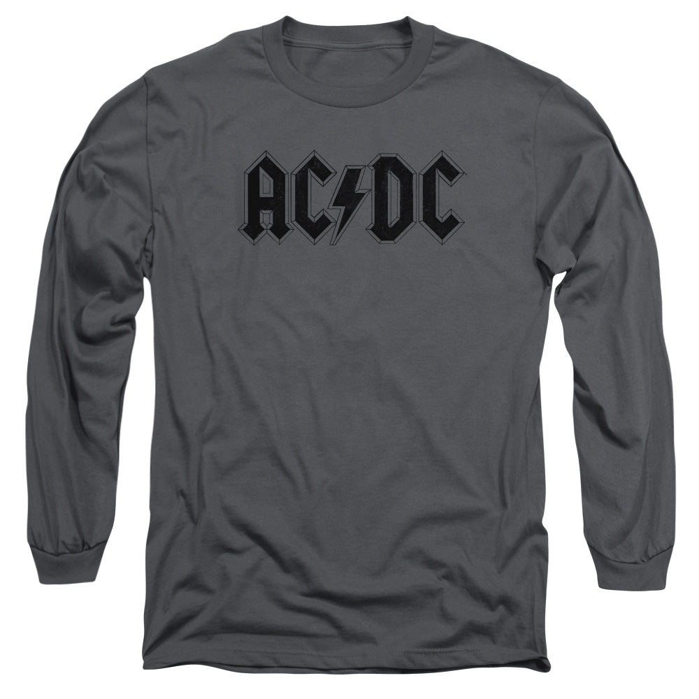 Acdc/worn Logo-l/s Adult 18/1-charcoal