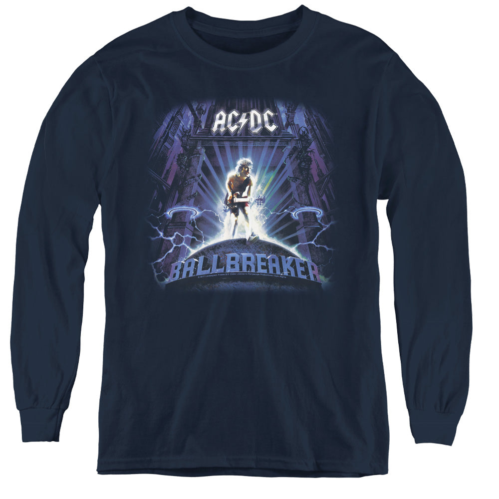 Acdc/ballbreaker-youth Long Sleeve Tee-navy