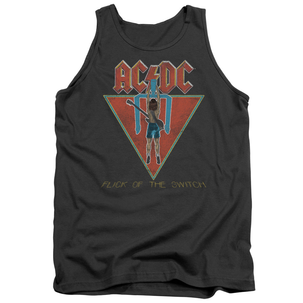 Acdc/flick Of The Switch-adult Tank-charcoal