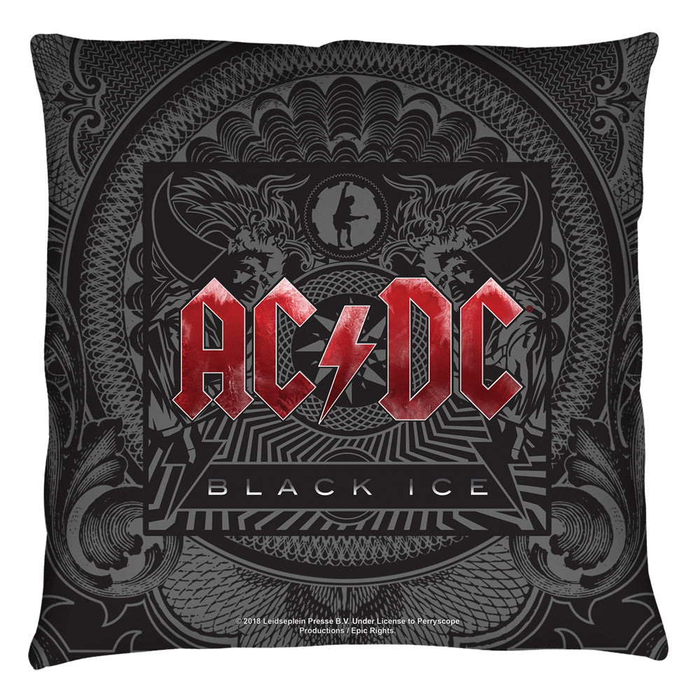 Acdc/black Ice Cover - Throw Pillow