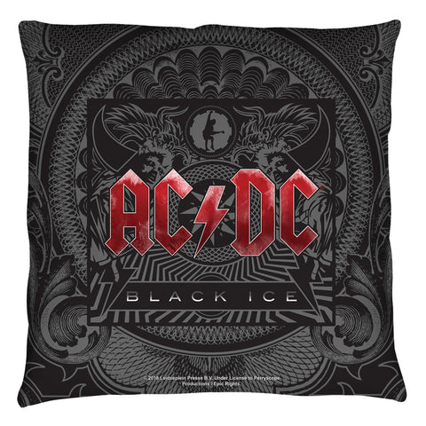 Acdc/black Ice Cover - Throw Pillow