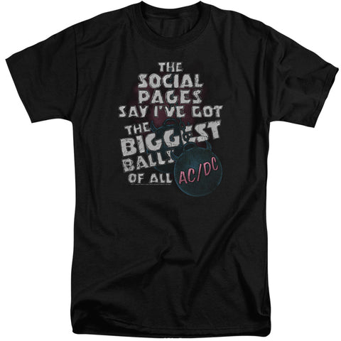 Acdc/big Balls-s/s Adult Tall 18/1-black