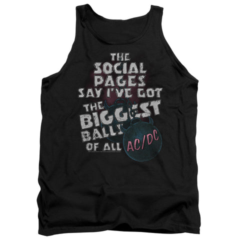 Acdc/big Balls-adult Tank-black