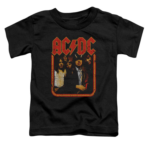 Acdc/group Distressed-s/s Toddler Tee-black