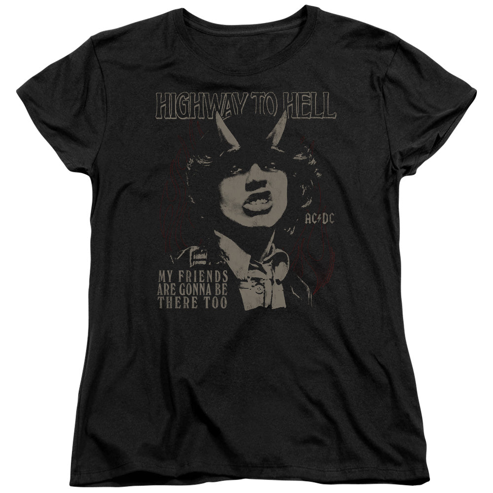 Acdc/my Friends-s/s Women's Tee-black