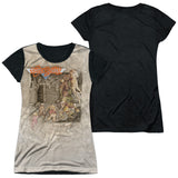 Junior Cap Sleeve 100% Poly Black Back