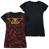 Junior Cap Sleeve 100% Poly Black Back