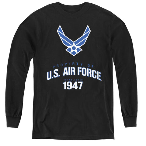 Air Force/property Of-youth Long Sleeve Tee-black