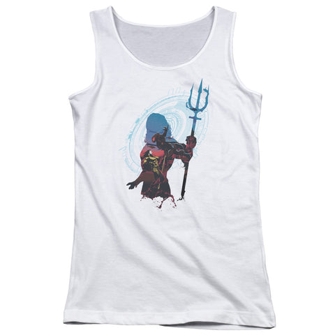 Aquaman Movie/silhouette-juniors Tank Top  -white