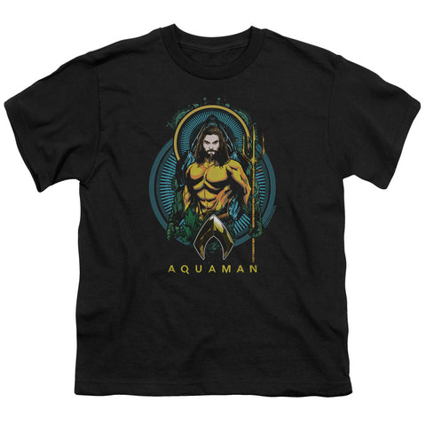 Aquaman Movie/aqua Nouveau-s/s Youth 18/1-black