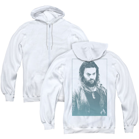 Aquaman Movie/salt Of The Sea (back Print) - Adult Zipper Hoodie-white