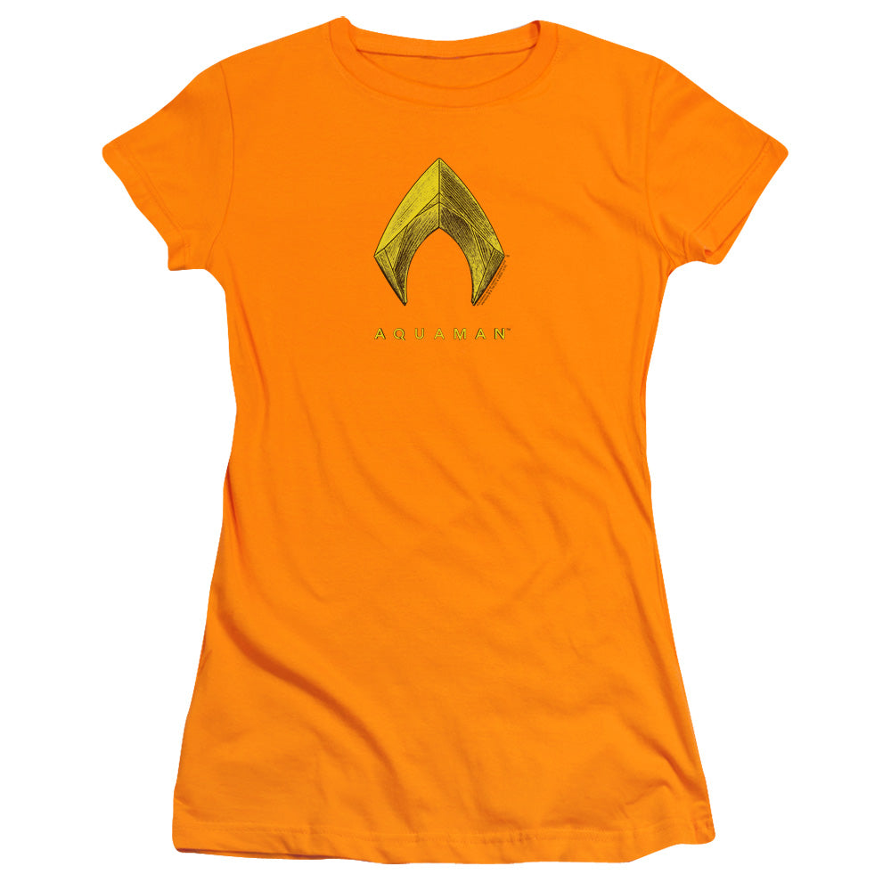 Aquaman Movie/aquaman Logo-s/s Junior Sheer-orange