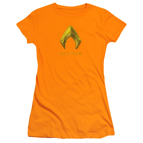 Aquaman Movie/aquaman Logo-s/s Junior Sheer-orange
