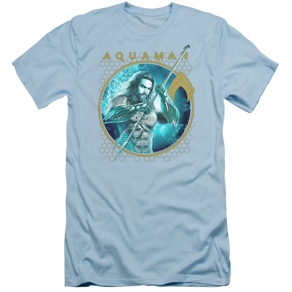Aquaman Movie/trident Of Neptune-s/s Adult 30/1-light Blue