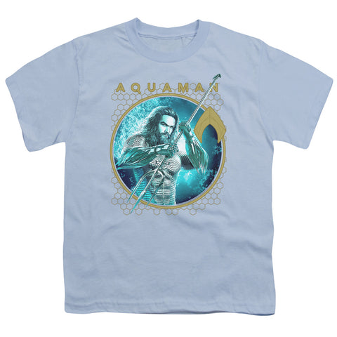 Aquaman Movie/trident Of Neptune-s/s Youth 18/1-light Blue