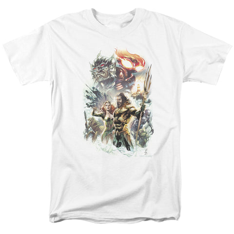 Aquaman Movie/king Of Atlantis-s/s Adult 18/1-white
