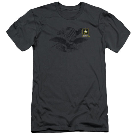 Army/left Chest - S/s Adult 30/1 - Charcoal