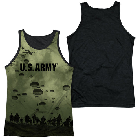 Army/air To Land-adult Poly Tank Top Black Back-white